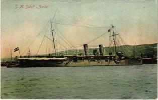 SM Schiff "ZENTA" / Osztrák-Magyar Haditengerészet Zenta-osztályú védett cirkálója. G: Cos...