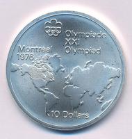 Kanada 1973. 10$ Ag "XXI. Nyári Olimpiai Játékok Montreal 1976 / II. Erzsébet" kapszulában...