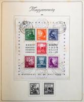 Alap gyűjtemény a Krajcárosoktól 1944-ig, néhány jobb kiadással, blokkal, Turul albumban