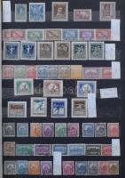 Tartalmas gyűjtemény az 1910-1950-es évekből, hozzá kevés régebbi bélyeg, nagyalakú 12 vastag fekete...