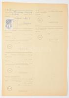 ca 1950 Kb 50 db marhalevél illetékbélyegekkel az 1950-es évekből