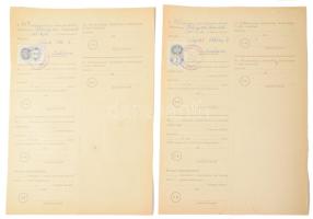 ca 1950 Kb 50 db marhalevél illetékbélyegekkel az 1950-es évekből