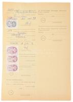 ca 1950 Kb 50 db marhalevél illetékbélyegekkel az 1950-es évekből