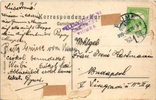 1916 Abbazia, Opatija; Südliche Strandpartie. G. Abucalil / sétány, fürdő / beach, promenade (ragasz...