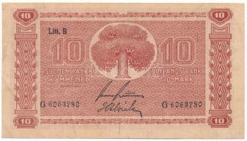 Finnország 1945. 10M "G6063780" T:F
Finland 1945. 10 Markka "G6063780" C:F
Kra...