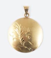 Arany (Au) medál, Pénzverő, 1966-1998 közötti fémjel, 14 karátos arany, d: 25mm, 4,43g