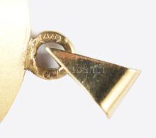 Arany (Au) medál, Pénzverő, 1966-1998 közötti fémjel, 14 karátos arany, d: 25mm, 4,43g