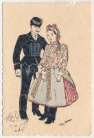 1942 Egri magyar népviselet / Hungarian folklore from Eger s: Szilágyi G. Ilona (b)