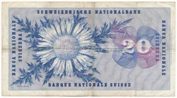 Svájc 1956. 20Fr "10Y 029811" T:F,VG
Switzerland 1956. 20 Francs "10Y 029811" C...