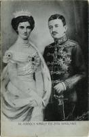 IV. Károly király és Zita királyné / Charles I of Austria and Queen Zita (ragasztónyomok / glue mark...