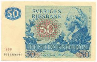 Svédország 1989. 50K T:VF
Sweden 1989. 50 Kronor C:VF
Krause 52