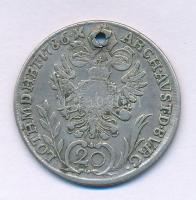 1786G 20kr Ag "II. József" T:F ph., lyuk
Huszár: 1882., Unger III.: 1329.c