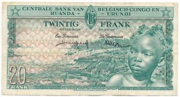 Belga-Kongó és Ruanda-Urundi 1959. 20Fr T:F erős papír
Belgian Congo, Rwanda and Urundi 1959. 20 Fr...