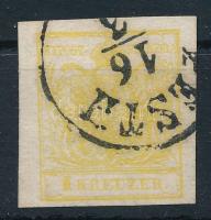 1850 1kr sárga MP "(P)ESTH" Certificate: Babor (25.000)