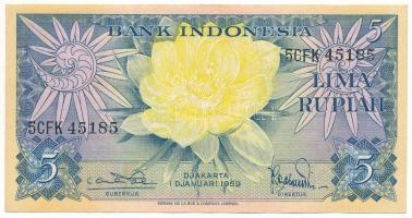 Indonézia 1959. 5R "5CFK 45185" T:AU
Indonesia 1959. 5 Rupiah "5CFK 45185" C:AU...
