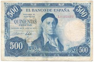 Spanyolország 1954. 500P "L 0102423" T:F
Spain 1954. 500 Pesetas "L 0102423" C:...
