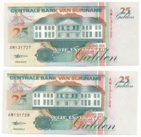 Suriname 1998. 25G (2x) sorszámkövetők "AM131727 - AM131728" T:UNC
Suriname 1998. 25 Guld...
