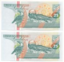 Suriname 1998. 25G (2x) sorszámkövetők "AM131727 - AM131728" T:UNC
Suriname 1998. 25 Guld...