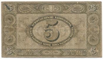 Svájc 1921. 5Fr "Bornhauser - Bachmann - Hirter" T:F,VG
Switzerland 1921. 5 Francs "...