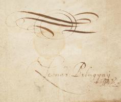 1747 Szentantalfa (Zala megye, ma Veszprém) birtok ügyével kapcsolatos oklevél Dobosy és Nagy család...
