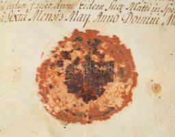 1747 Szentantalfa (Zala megye, ma Veszprém) birtok ügyével kapcsolatos oklevél Dobosy és Nagy család...
