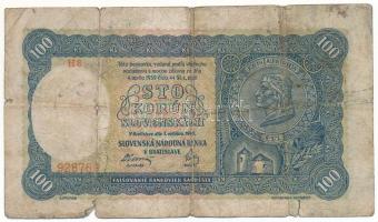 Szlovákia 1940. 100K "H8 928769" T:VG
Slovakia 1940. 100 Korun "H8 928769" C:VG...