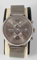 Gant karóra, kvarc, fém szíjjal, dísztokban, d: 42mm