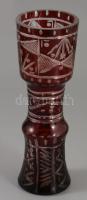 Bordón pácolt váza, hibátlan, m: 24,5 cm