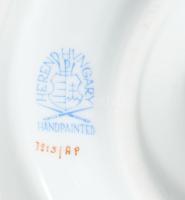 Herendi Apponyi lila kétágú gyertyatartó, jelzett, kétrészes, hibátlan, m: 22,5 cm