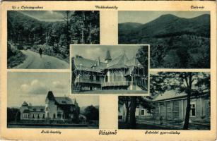 1943 Diósjenő, út a Csóványoshoz, Vadászkastély, Cseh vár, Sváb kastély, Szünidei gyermektelep (EK)