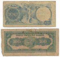 Görögország 1927. 100Dr + DN(1944) 100Dr T:VG,G
Greece 1927. 100 Drachmai + ND(1944) 100 Drachmai C...