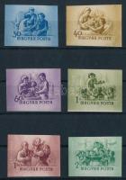 1954 Anya- és csecsemővédelem vágott sor (14.000) (30f és 40f saroktörés / folded corner)
