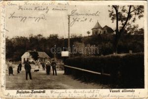1924 Zamárdi, Balatonzamárdi; vasútállomás, villa (EB)