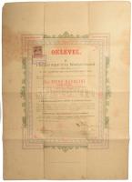 1901 M. kir. bábaképző nagy méretű oklevele hajtva. 46x60 cm