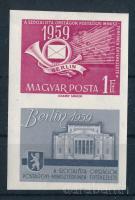 1959 A Szocialista országok postaügyi minisztereinek értekezlete (II.) - Berlin vágott szelvényes bélyeg