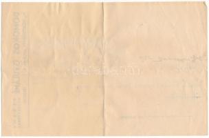 1942. "Domokos Gyuláné Szőrmekereskedése" 1800P értékű számlája "perzsabundáról és pe...