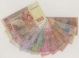 Ukrajna 2004-2015. 1Hr-100Hr (10db, 9xklf) T:F-VG
Ukraine 2004-2015. 1 Hryvnia - 100 Hryven (10pcs,...