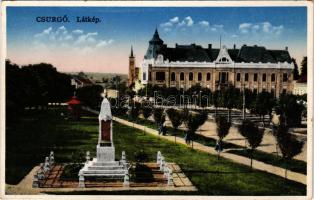 1934 Csurgó, látkép. Oszeszly M. kiadása (fl)