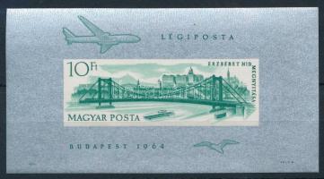 1964 Erzsébet híd vágott blokk (20.000)