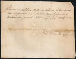 1782 Kézzel írt diszpenzáció