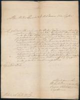 1769 Sárospatakról kézzel írt levél
