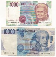 Olaszország 1984. 10.000L + 1990. 1000L T:F
Italy 1984. 10.000 Lire + 1990. 1000 Lire C:F
Krause 1...