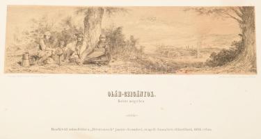 1854 Oláh cigányok Kolozs megyében, Országh Antal tollrajza nyomán készült litográfia, foltokkal, la...