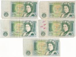 Nagy-Britannia / Anglia 1978-1981(ND) 1P "II. Erzsébet / Sir Isaac Newton" + Nagy-Britanni...