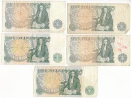 Nagy-Britannia / Anglia 1978-1981(ND) 1P "II. Erzsébet / Sir Isaac Newton" + Nagy-Britanni...