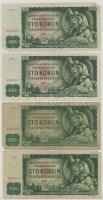 Csehszlovákia 1961. 100K (4x) T:F-VG szakadások
Czechoslovakia 1961. 100 Korun (4x) C:F-VG tears
K...