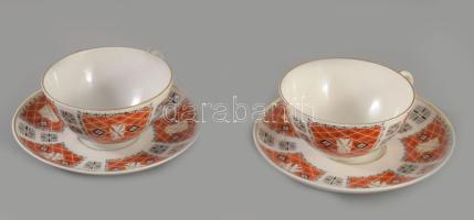 Wallendorf 2 darab vékonyporcelán csésze alátéttel, jelzett, hibátlan, d: 11,5 cm