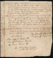 1596 Butsfa vadász ülési jegyzőkönyv (Budafa, Zala megye) a Péterffy család tagjainak vagyon egyezsé...