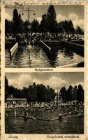 1941 Karcag, gyógymedence, gyógyhatású strandfürdő, fürdőzők