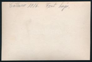 1916 Osztrák-magyar hajó a Kotori-öbölben (Bocche di Cattaro), a hátoldalon feliratozott fotó, 7x11 ...